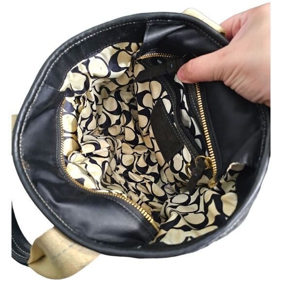 COACH Hampton Black Satin Mini Tote (No. AG5M-126) - Picture 8 of 12